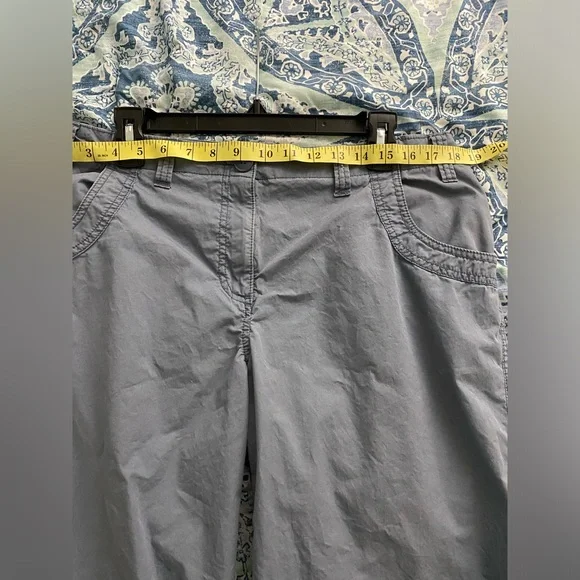 ❤️🥰Izod Capri Tie Cropped Ankle Gray Blue Cargo Leisure Pants - Picture 4 of 9